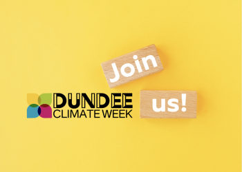Image with Dundee climate week logo and text saying Join us