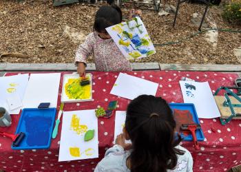 Children painting