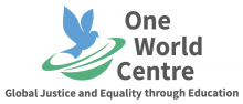 One World Centre logo with tagline, Global Justice and Equality through Education